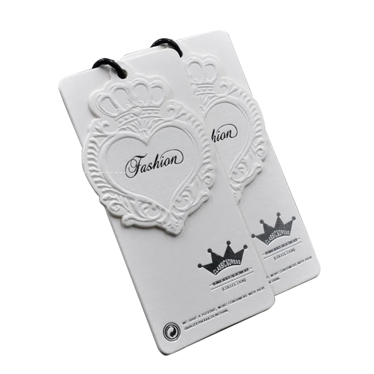 custom hang paper tag Labels price tags for clothes garment Clothing hang Tags