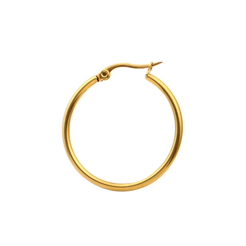 New Style Hoop Earrings 18K women earrings hoops Ladies Fashion Jewelry gold plated stainless steel hoop earrings