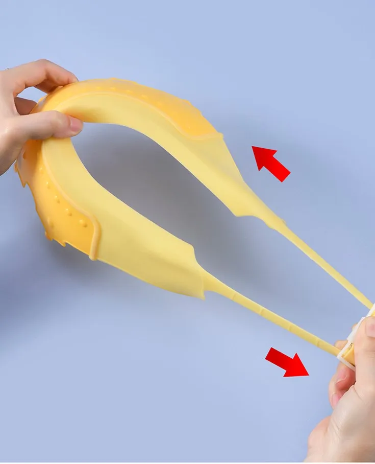 HY08 Fashion New Bathing Cap For Baby Shampoo Eye And Ear Protection Shower Cap Silicone Adjustable Kids Hat