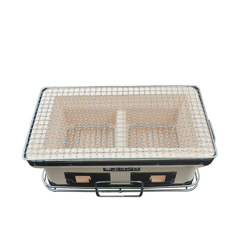 Portable small table top Japanese yakitori ceramic stainless steel mini round bbq grill