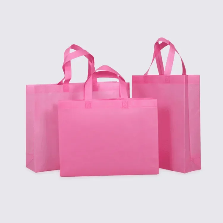 Cheap factory price new fashion reusable shopping bags with non-woven stock small size plain bag accept print logo