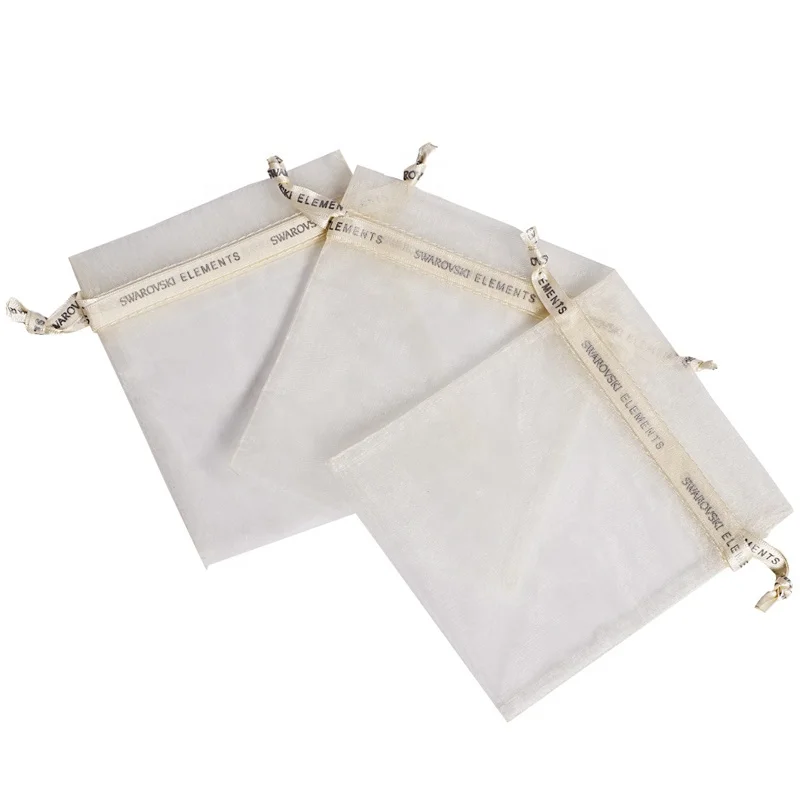 YCX Wholesale Hot Sale Custom Different Sizes Jewelry Packaging Pouch Sheer Organza Gift Drawstring Bag