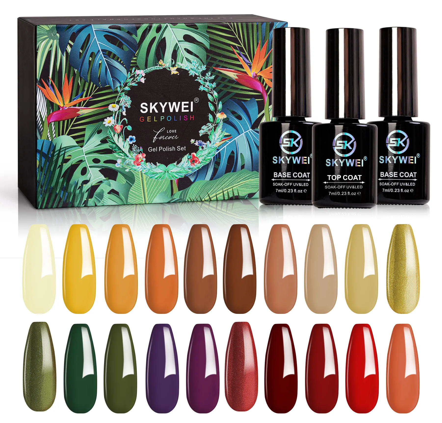 Skywei Promote Special Cheap Gel Polish Manufacturer Nail Gel Kits 12 colors for nail art nail beauty