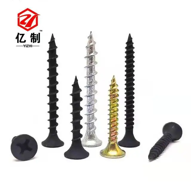Drywall screw gypsum screw  fine/course thread Phosphorous black grey galvanized high quality wholesale price