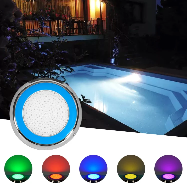 Полимерный наполненный подводный настенный Rgb-светильник Ip68 для плавания на открытом воздухе 12 Вт 18 25 35 светодиодная лампа