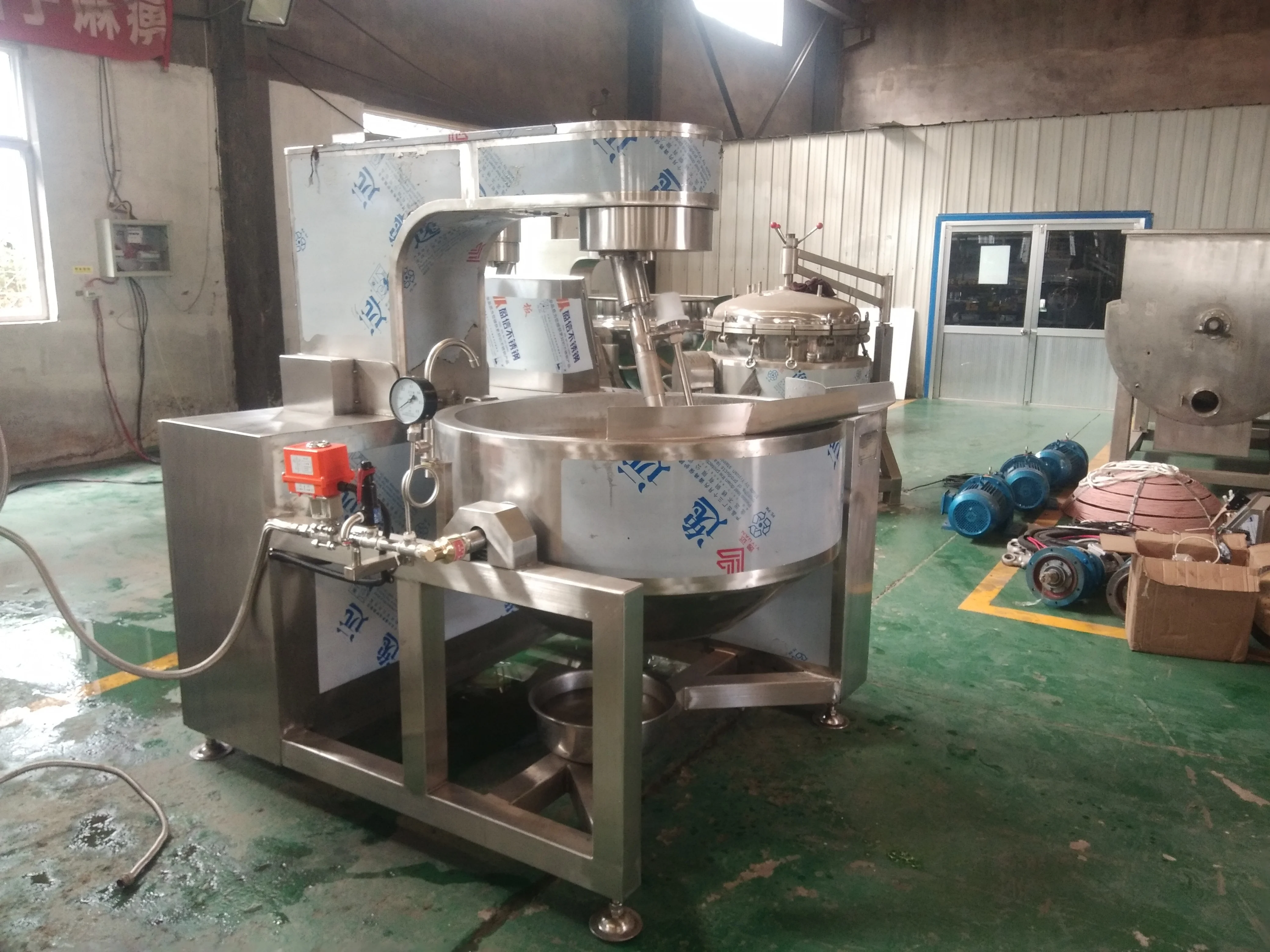 Good Quality Fried Rice Chilli Sauce Steam Biryani Cooking Machine Food  Automatic Pot Stirrer