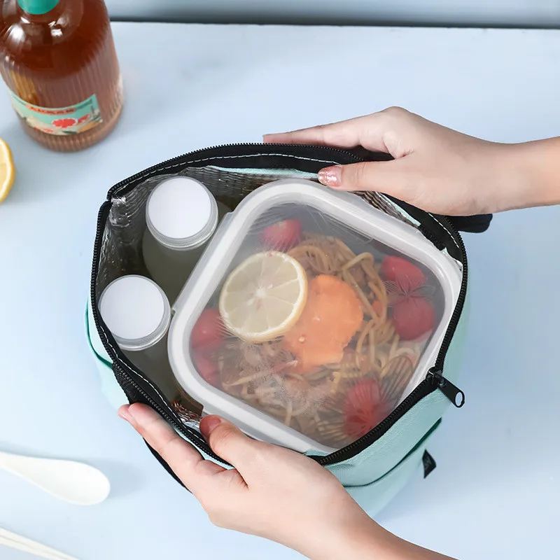 Hot Sale Portable Fashion Lunch Cooler Tote Bag Keeps Food Cold and Warm for 4 Hours for Summer