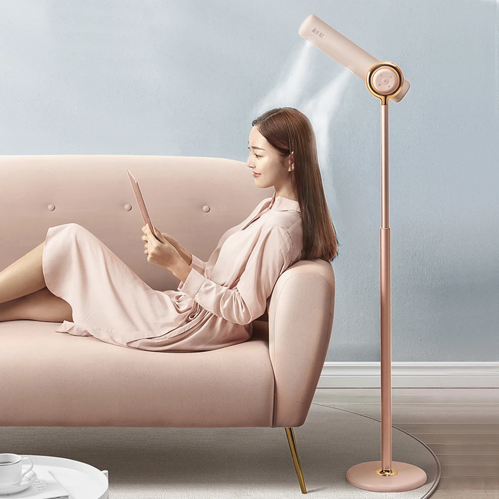 Modern adjustable professional wireless vertical hair dryer stand negative ion hair dryer with hood