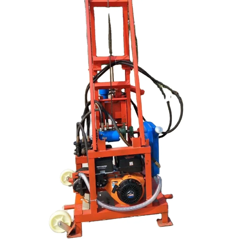150m deep gasoline water well drilling machine/ borehole drilling machine with gasoline motor drilling