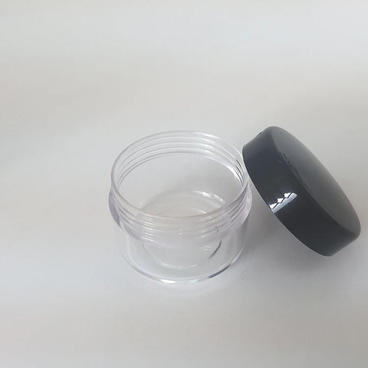 E-commerce hot selling plastic PS 15g / 15ml clear jar pot container for cosmetics glitters, 0.5oz cosmetic cream dispenser jar