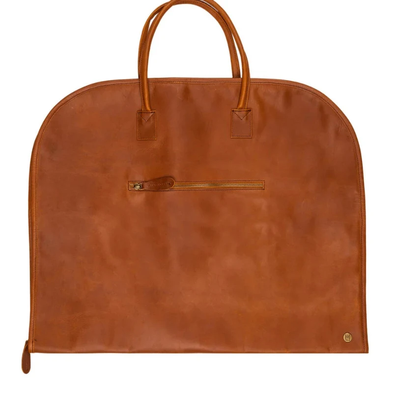 Personalized custom LOGO luxury suit dust cover waterproof PU leather business travel garment bag