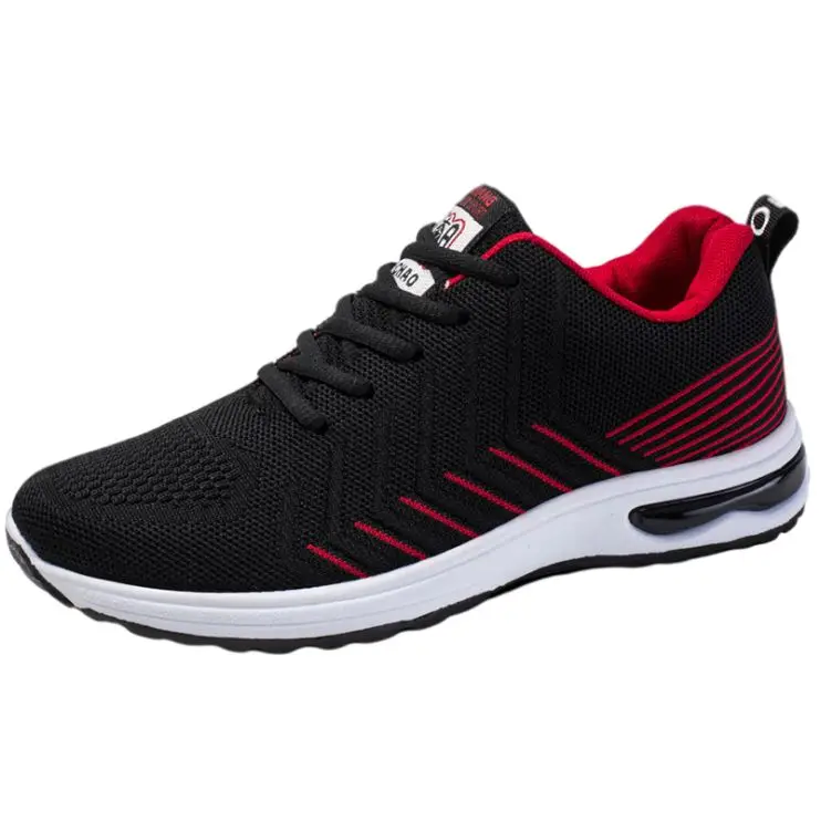 2021 Wholesale Light Sneakers Casual Fashion Sports Running Men Black Lace-up Comfortable Shoes