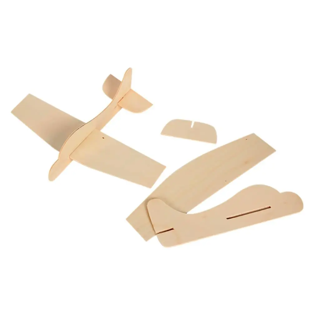 Creative wooden aircraft diy graffiti 3D assembled aircraft kindergarten puzzle diy white embryo aircraft wood chips
