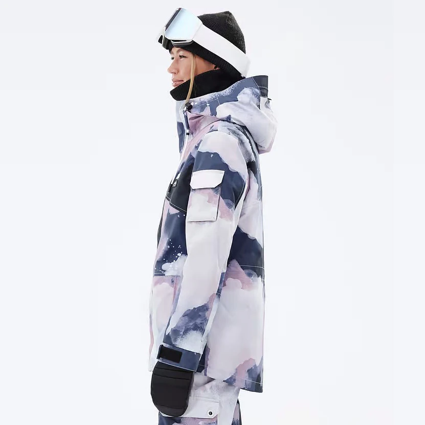 Hot Sale Ski Jacket Snow Wear Women Camo Fashionable Female Skiing Outdoor Waterproof Professional Ski Jacke