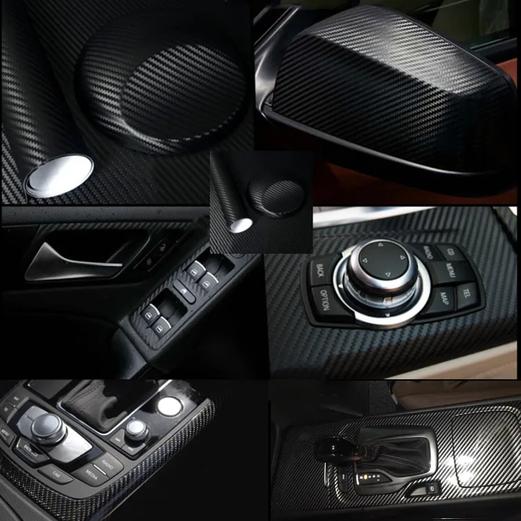 Объемная текстурированная синяя виниловая пленка из углеродного волокна без пузырьков воздуха наклейка для украшения салона автомобиля