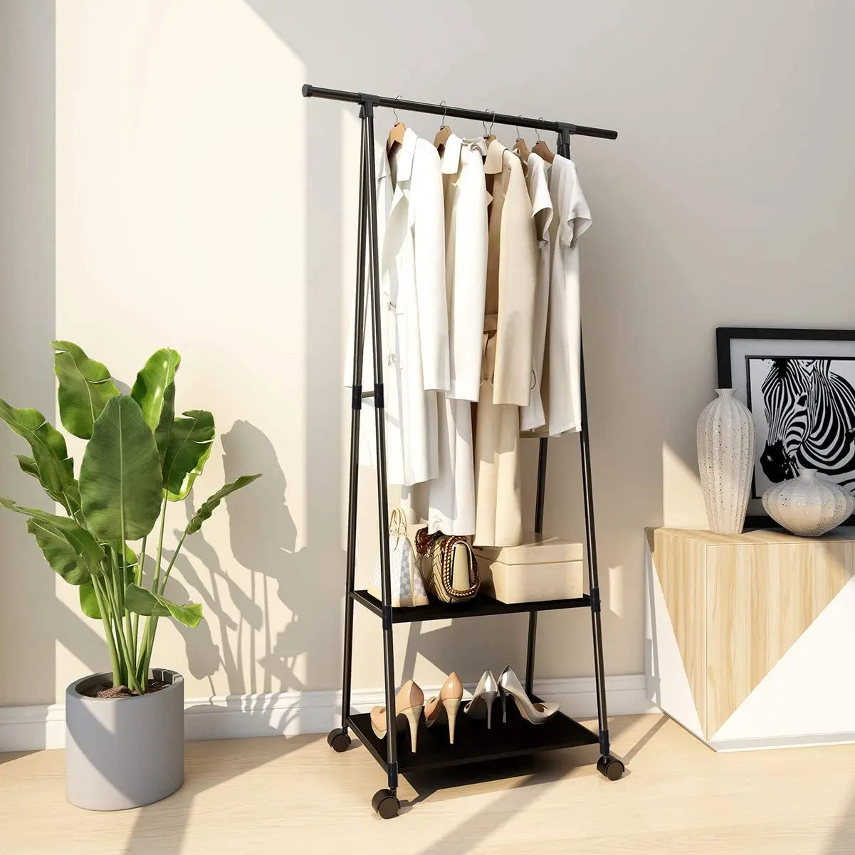 Simple coat racks modern floor-to-ceiling storage rack hanger multifunctional indoor set of fixtures hanger