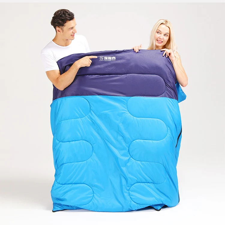 
Double People Couple Winter High Quality Lightweight Printed Sleeping Bag For Outdoor Camping 