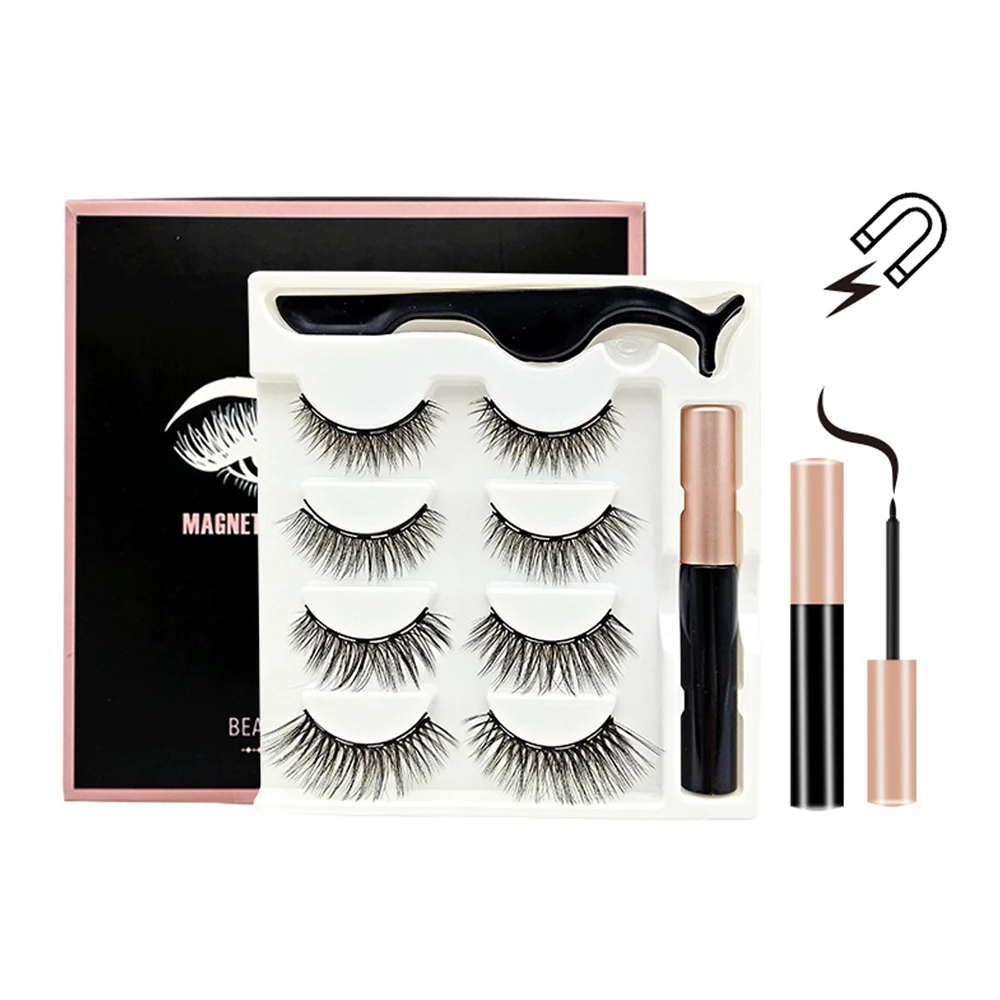 wholesale magnetic false eyelash magetic lashes private label and custom magnetic eyelashes kit with magnets eye lashes eyeliner