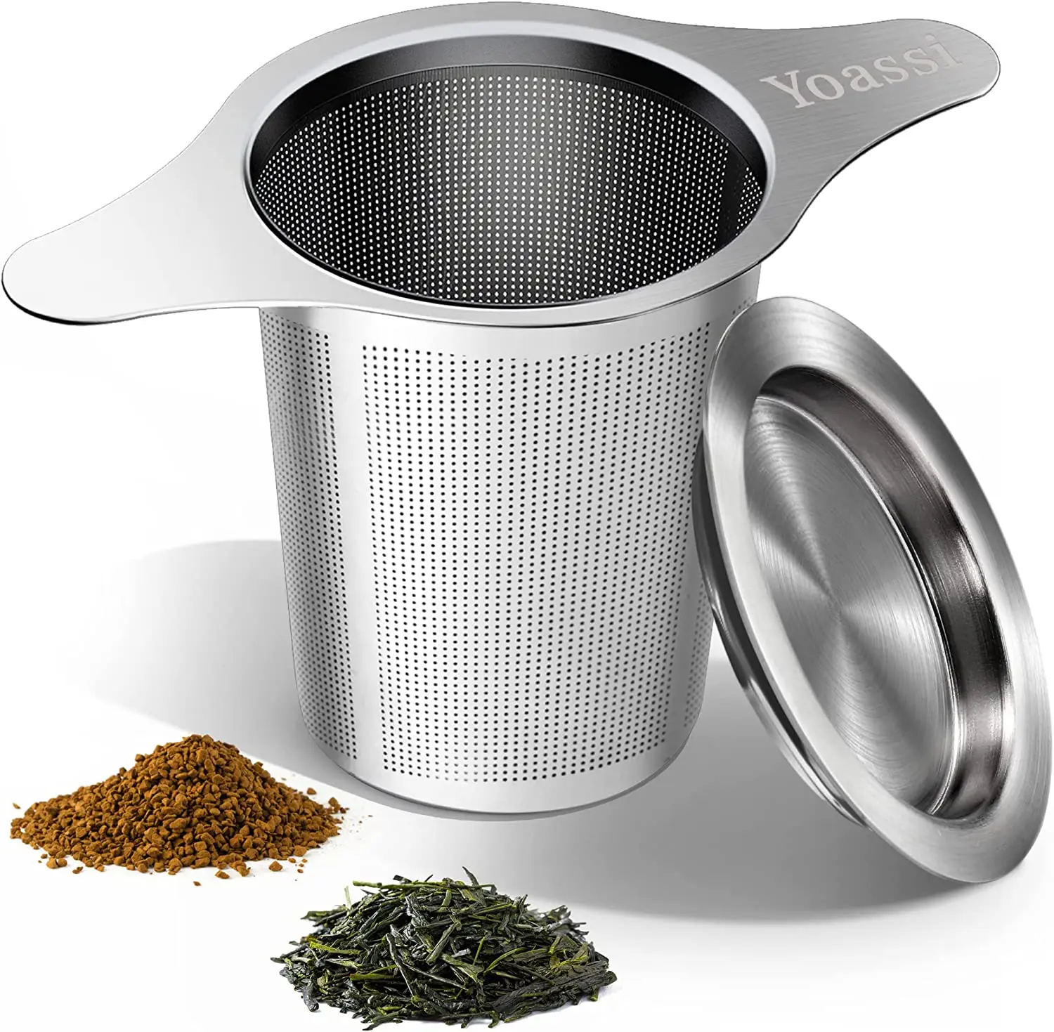 Wholesale Stocked Empty Tea Filter Bags Tea Infuser Stainless Steel With Two Handle For Cup Mug Teapot