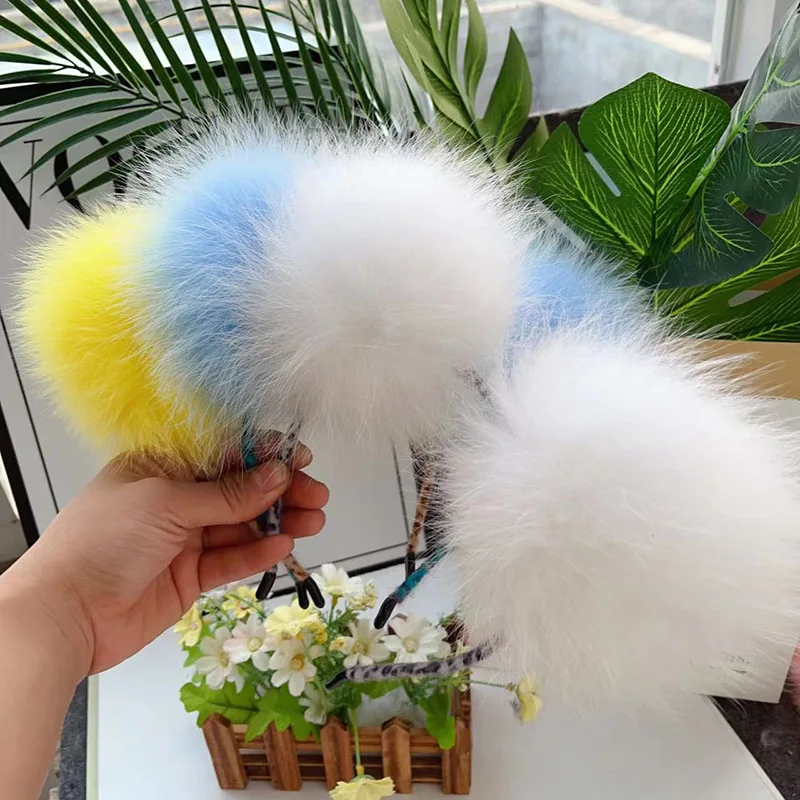 Real fox fur Furry Cats Ears Headband Foxes Ears Realistic Plush Animal Ears Headdress Gothics Accessory Cosplays Celebrations