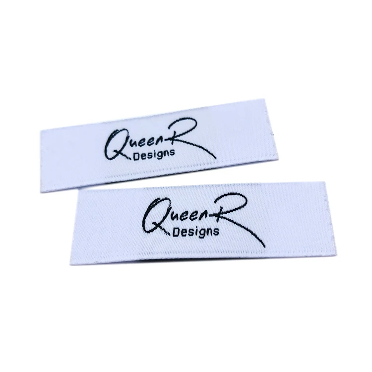  Этикетка для шляпы и одежды Экологичная ткань на заказ полиэфирная пряжа горячей резки 50 ден дамасский узор тканая этикетка аксессуаров