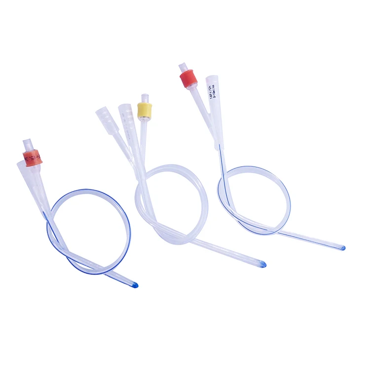 CE  ISO  2 way 3way Disposable Medical silicone foley cateter