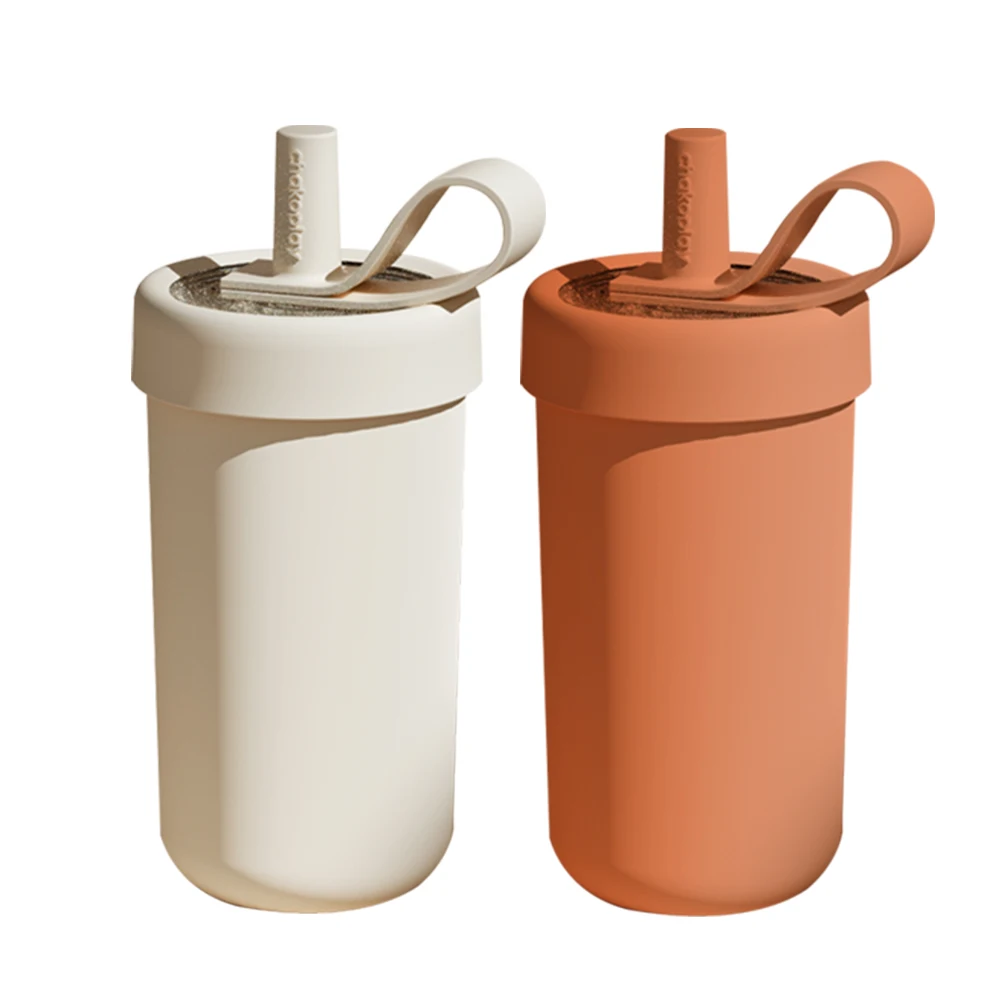 Wholesale Kids Water Bottle Double Wall Coffee Mug Wholesale BPA Free Insulted Stainless Steel Silicone  Water Bottle 12oz