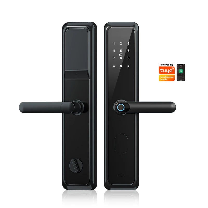 Wholesale Cerradura Safety Biometric Code Handle Key APP Smart Fingerprint Door Lock with Tuya wifi