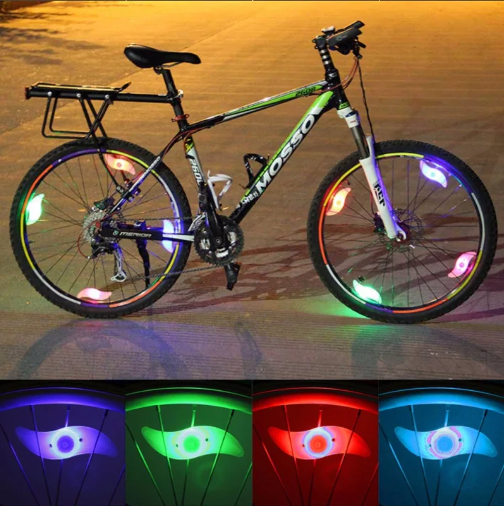 Multicolor Bike Bicycle Car Tyre Wheel Light Led Flashing Cycling Tire All Cars Mountain Road Abs