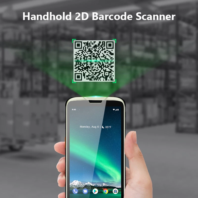 Geshem Factory Rugged Android Handheld Mobile Terminal Pda with 1D 2D QR Barcode Scanner
