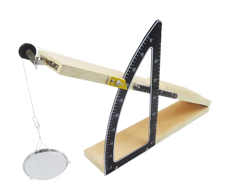 Inclined Friction Meter Wooden Block Mechanics Demonstrator With Angle Ruler Physical Science Teaching Instruments