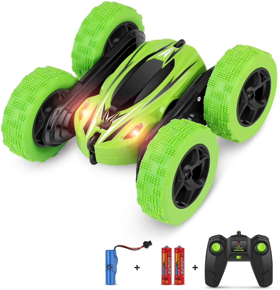 Gutsbox 4WD Monster Truck Double Sided Rotating Tumbling 2.4GHz High Speed Rock Vehicle RC Car Remote Control Stunt Car