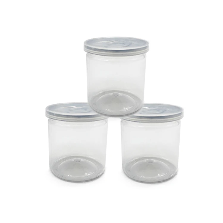 Empty Transparent 5oz 6oz 8oz Sweet Honey Candy Pet Plastic Jar In Bulk With Colorful Aluminum Lid