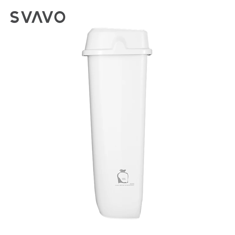 Белая/серая/черная пластиковая мусорная корзина Svavo PP 12 л для дома/общественных мест с индивидуальным