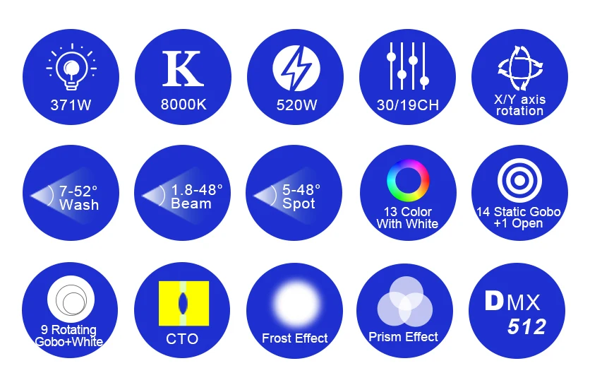 Hi-Ltte 17r 20r 380W 3 in 1 BSW moving head DMX light night club DJ Stage yellow beam color led flash light