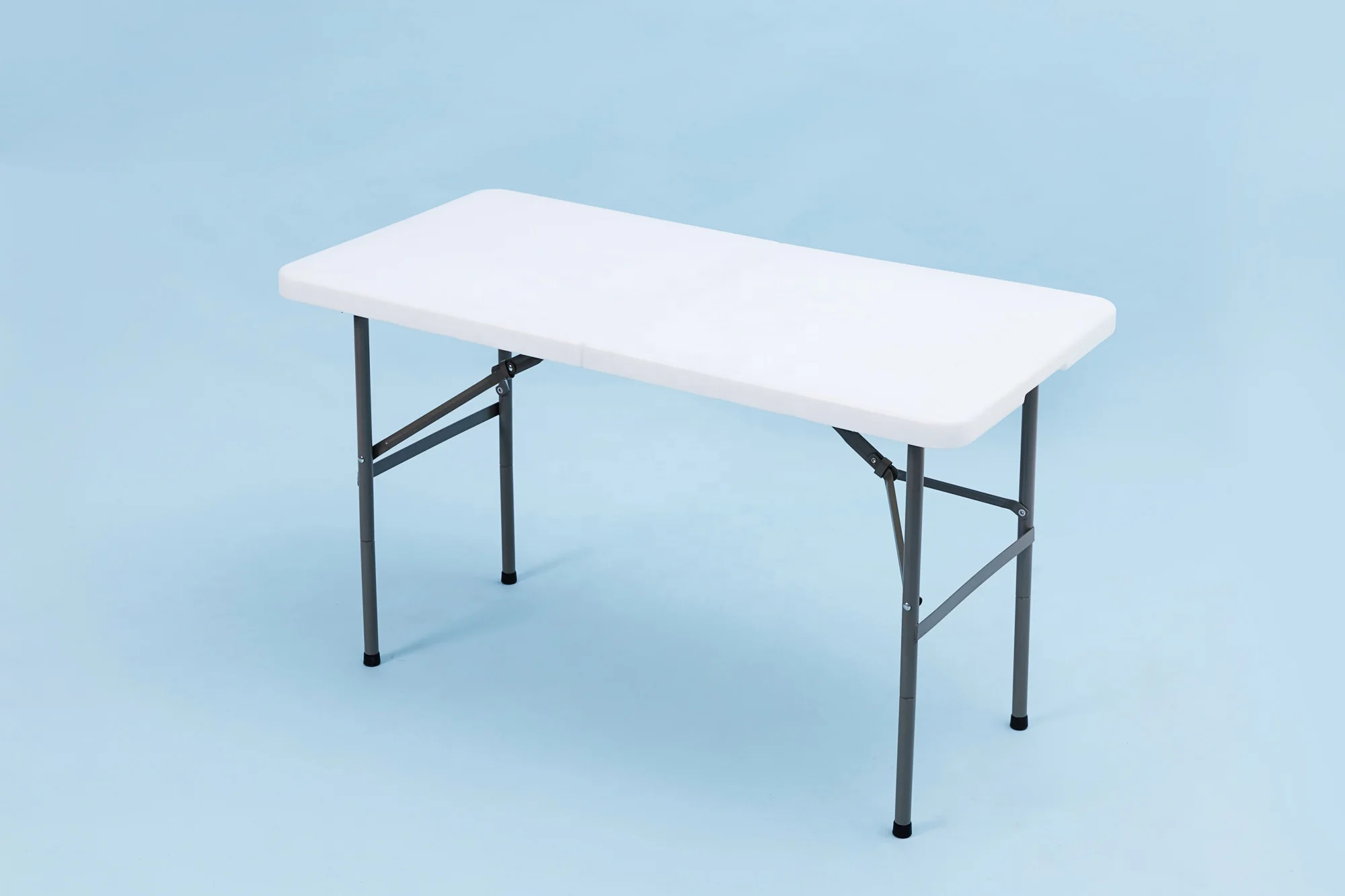 CYEN 2022 New Arrival Camping Square Card Table Granite White HDPE Plastic 4ft Foldable Outdoor Dining Tables