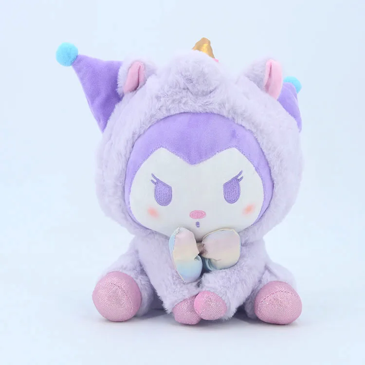 Мультяшная кукла Kuromi Melody Cinnamoroll плюшевая игрушка брелок единорог животные милая для девочек