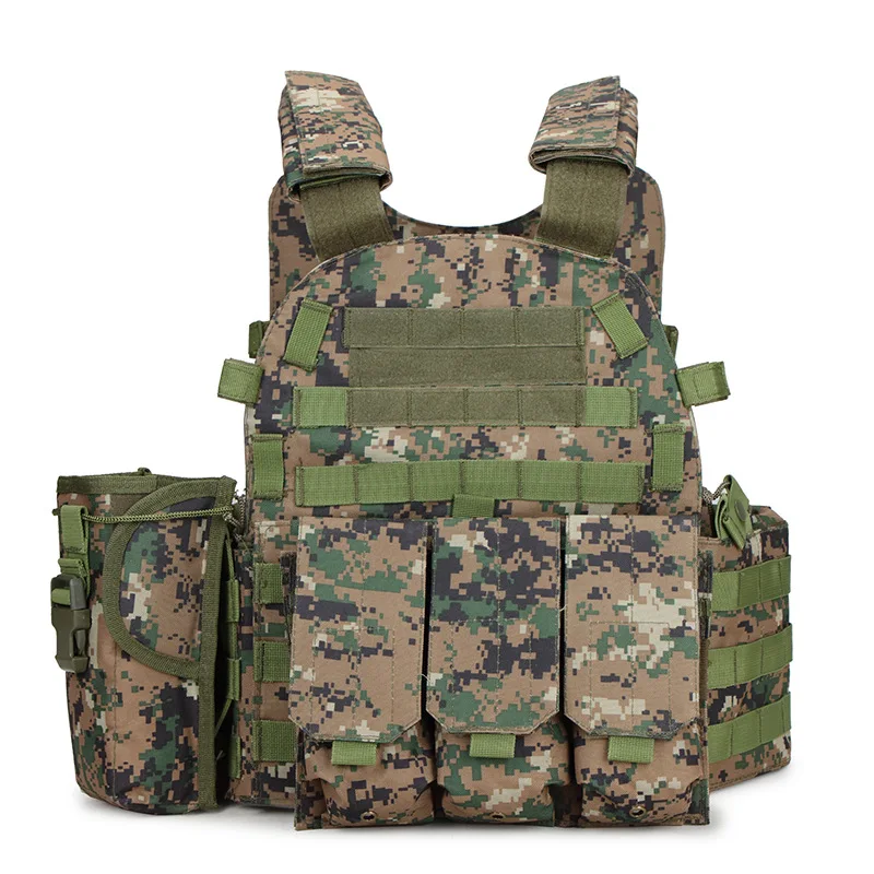 JSH 900D Special Forces Tactical Vest Big Capacity Computer Interlayer Airsoft Quick Release Tactical Vest Softback Vest