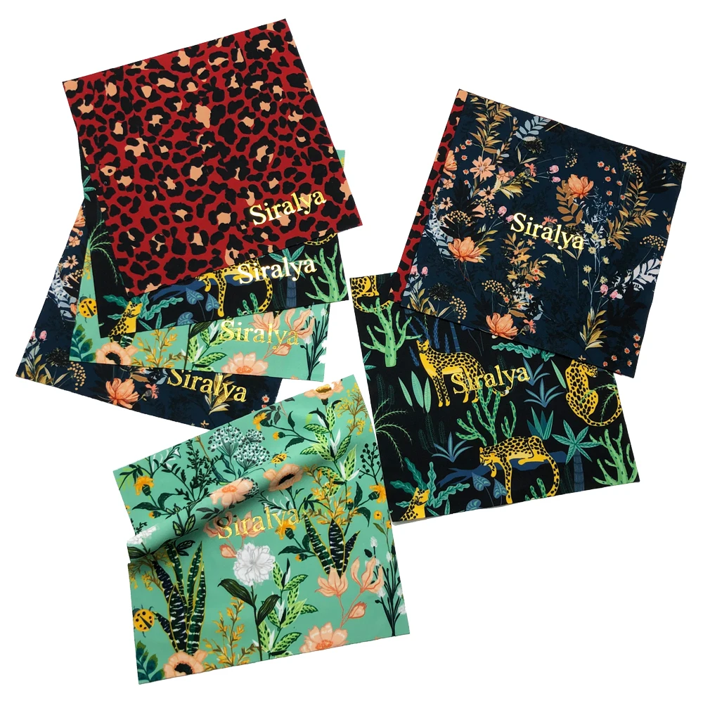 Popular Digital Printing Gold foil Embossing Micro Fiber Cleaning Cloth