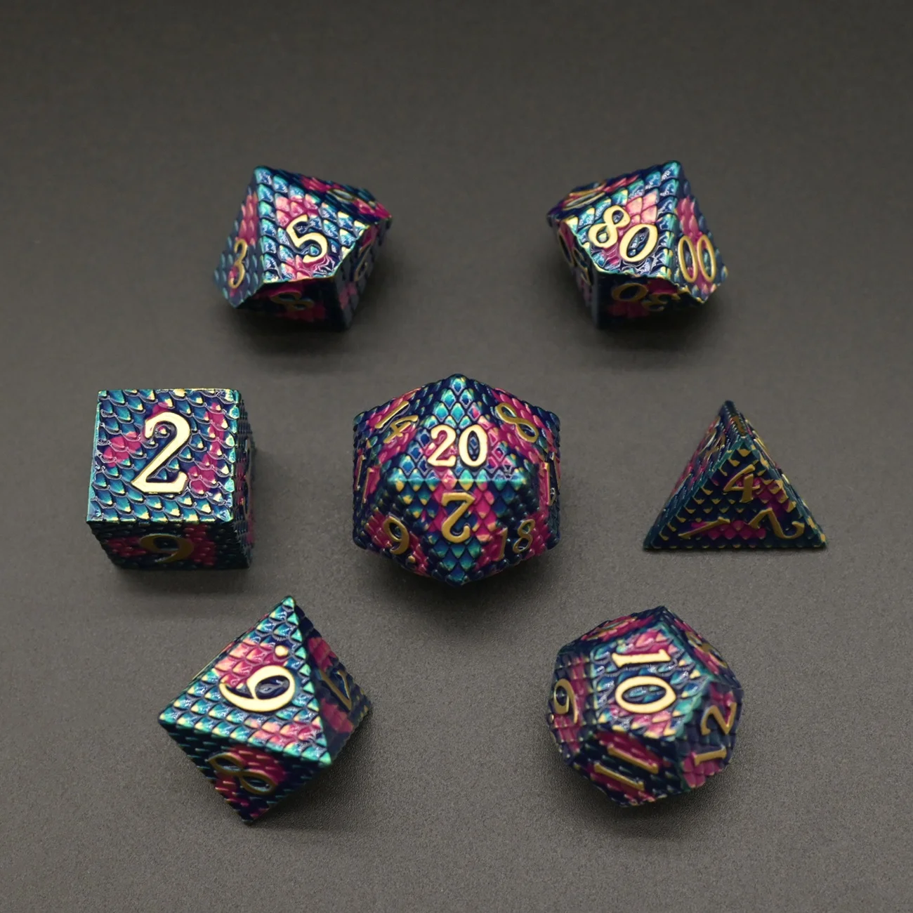 Colour Significant New Arrival Hot Sale Cthulhu DND Metal Dice Set for Board Games