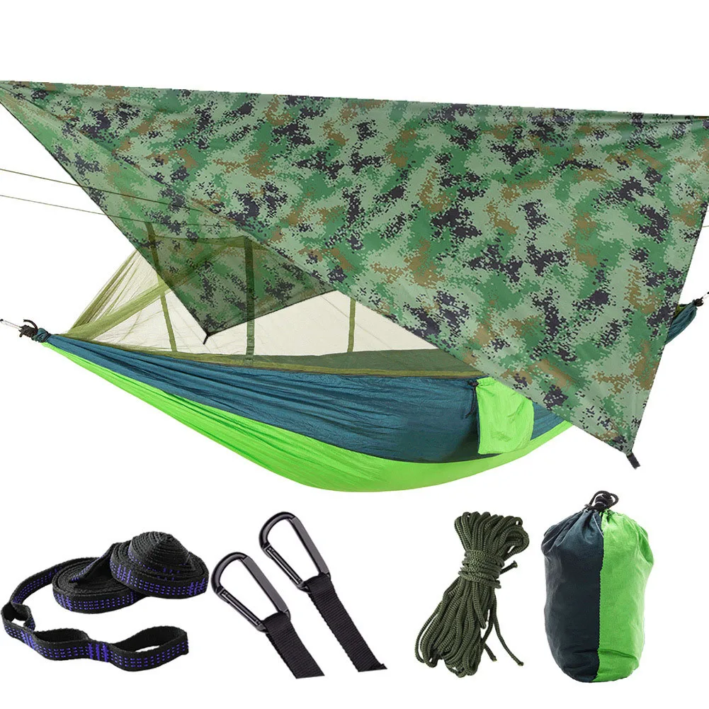 Outdoor Good Quality Backpacking Parachute Hammocks camping Hammock With Bag For Camping With Mosquito Net