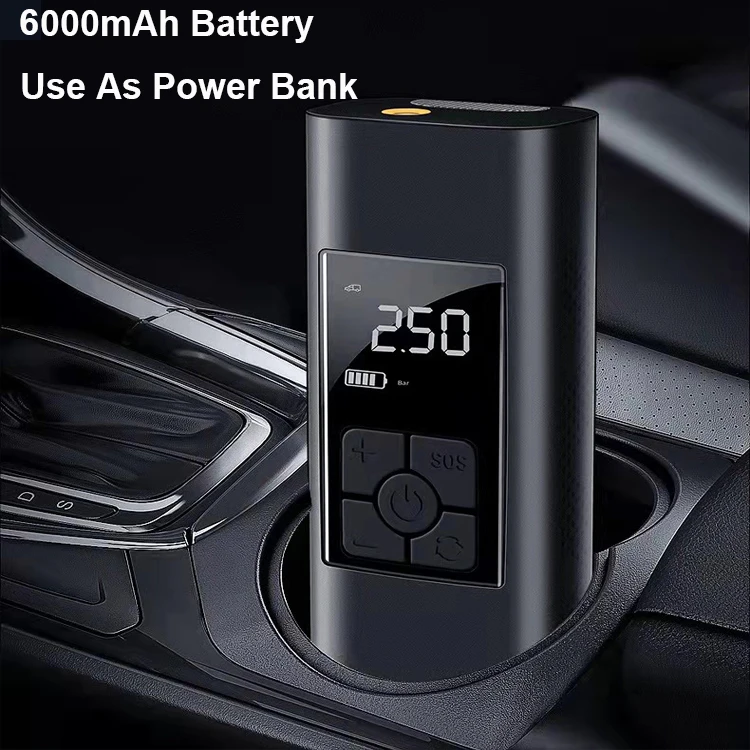 6000mAh мини-панель солнечных батарей завышенные устройство с цифровой манометр для шин автомобиля запуск двигателя воздушный