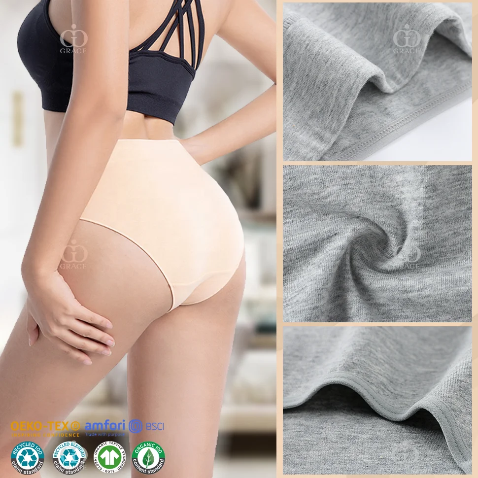 M-XXL Custom Wholesales Mid-Rise Women Pure Cotton Seamless Ladies Classic Branded Plus Size Fat Underwear Panties for Women