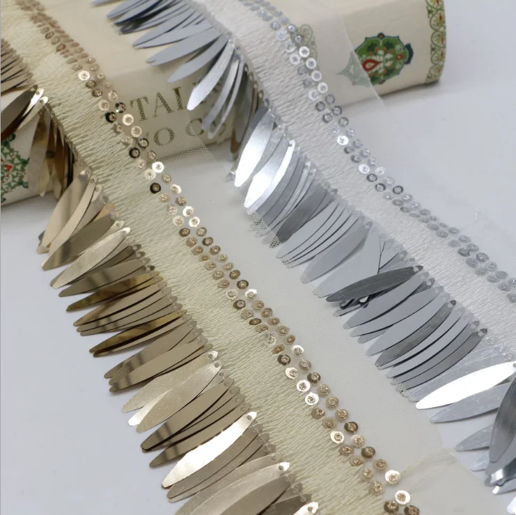 Exquisite sequin tassels net fringe lace Trim for Dressing /Home textile/HandBags/Curtains
