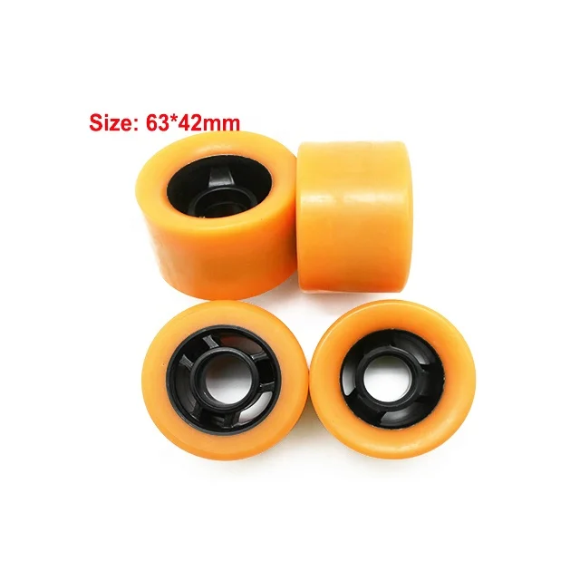 Customs Color Core PU Casting Wheels 63mm Polyurethane Pro quad roller skate Wheels For ski Side set Skateboard Wheels