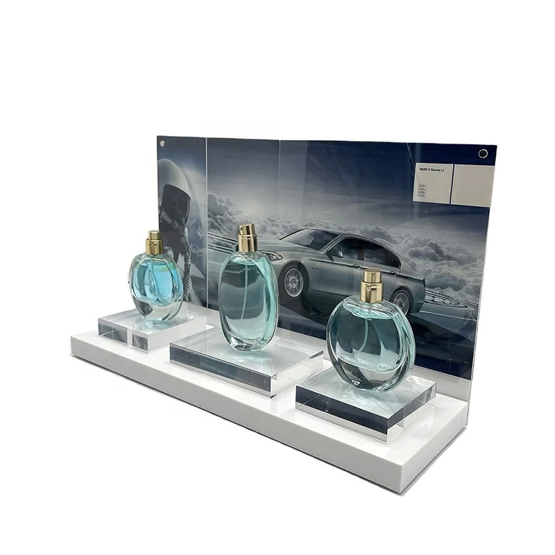 New Arrival Countertop Acrylic Cosmetic Perfume Display Makeup Perfume Display Stand for Cosmetics Shop