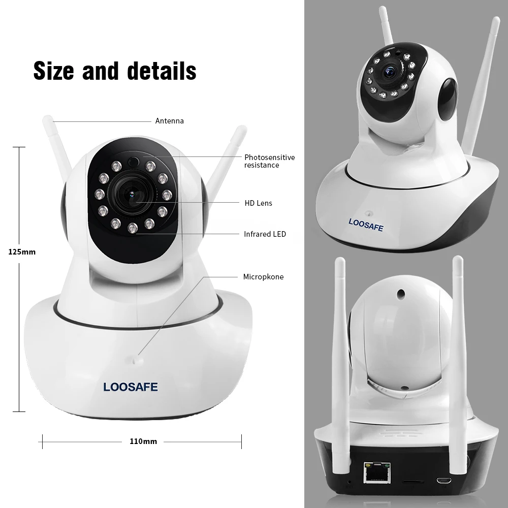  Видеоняня loosafe 1080P беспроводная камера видеонаблюдения с SD-картой хорошего качества домашняя система