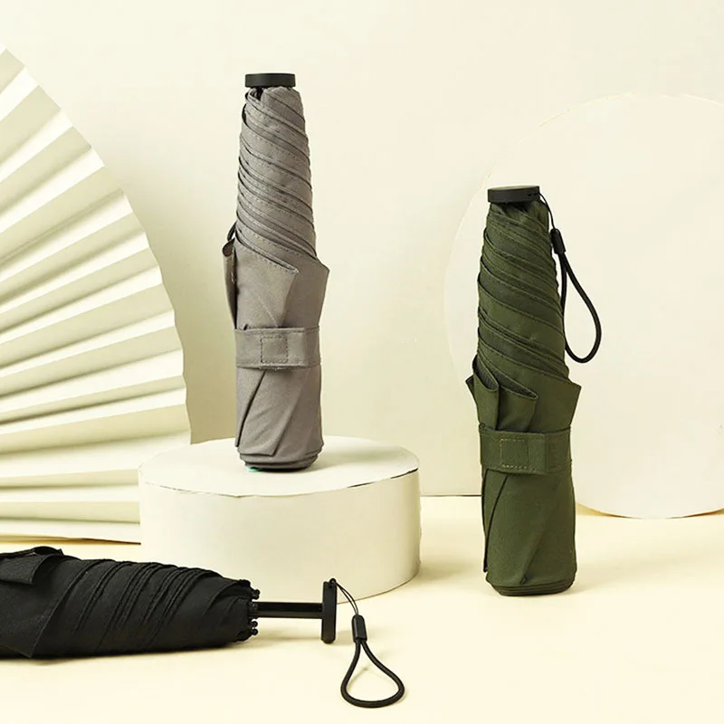 Fine Ocean World lightest Colorful 5 Ribs Carbon Fiber Glass Customized Travel Rain Umbrella