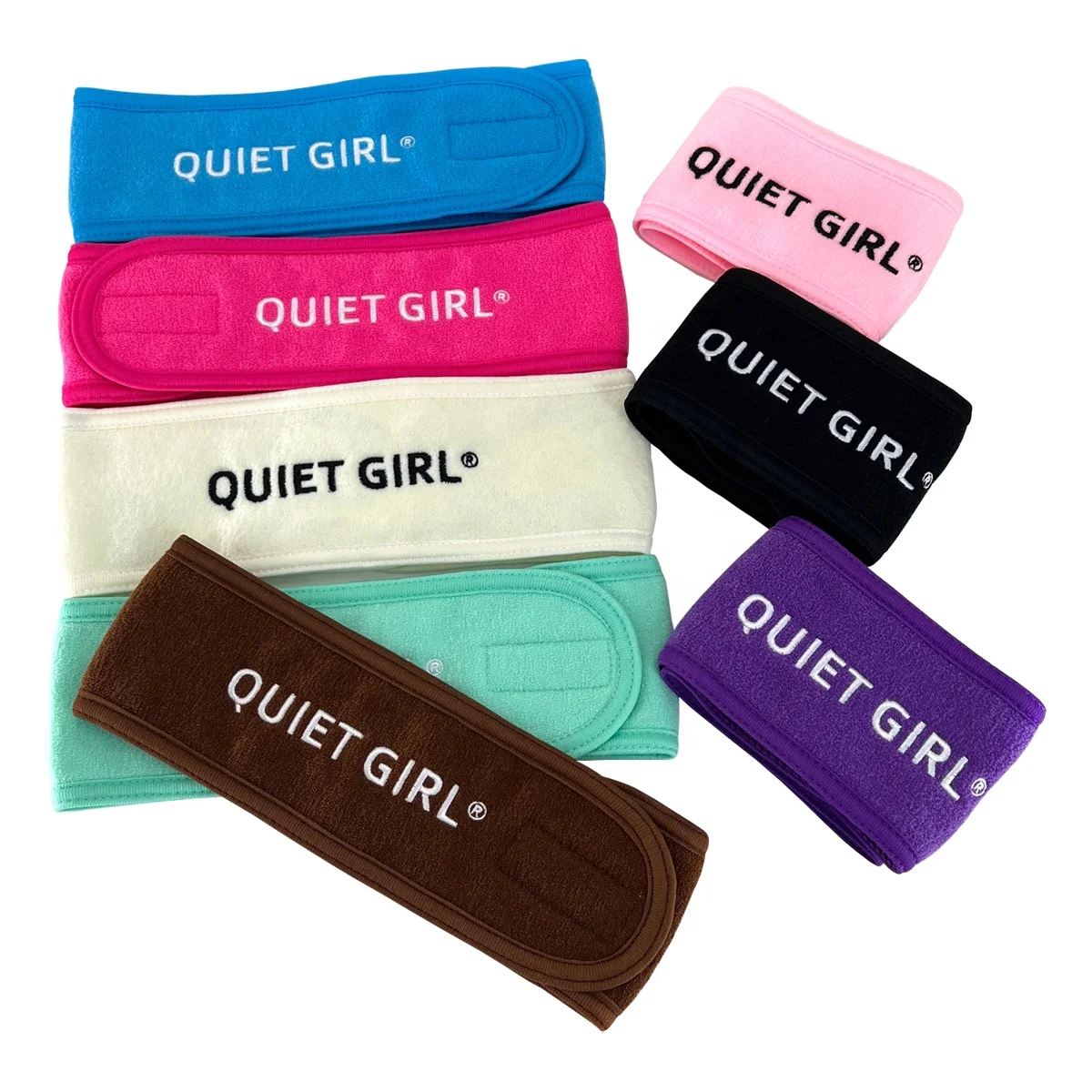Wholesale Luxury Fashion Women Terry Cloth Headband Makeup Headband With Logo
