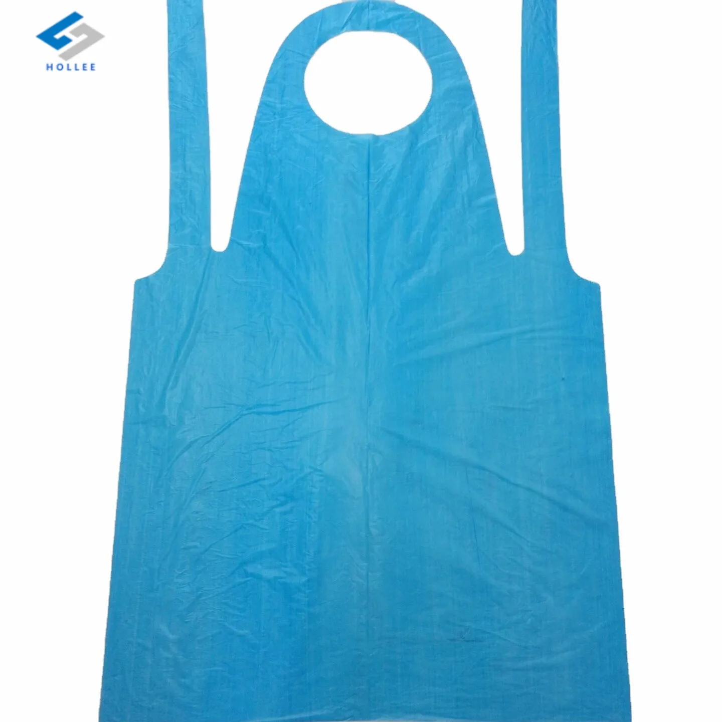 Wholesale disposable plastic apron white clear sleeveless restaurant dish washer kitchen bib apron food processing PE aprons